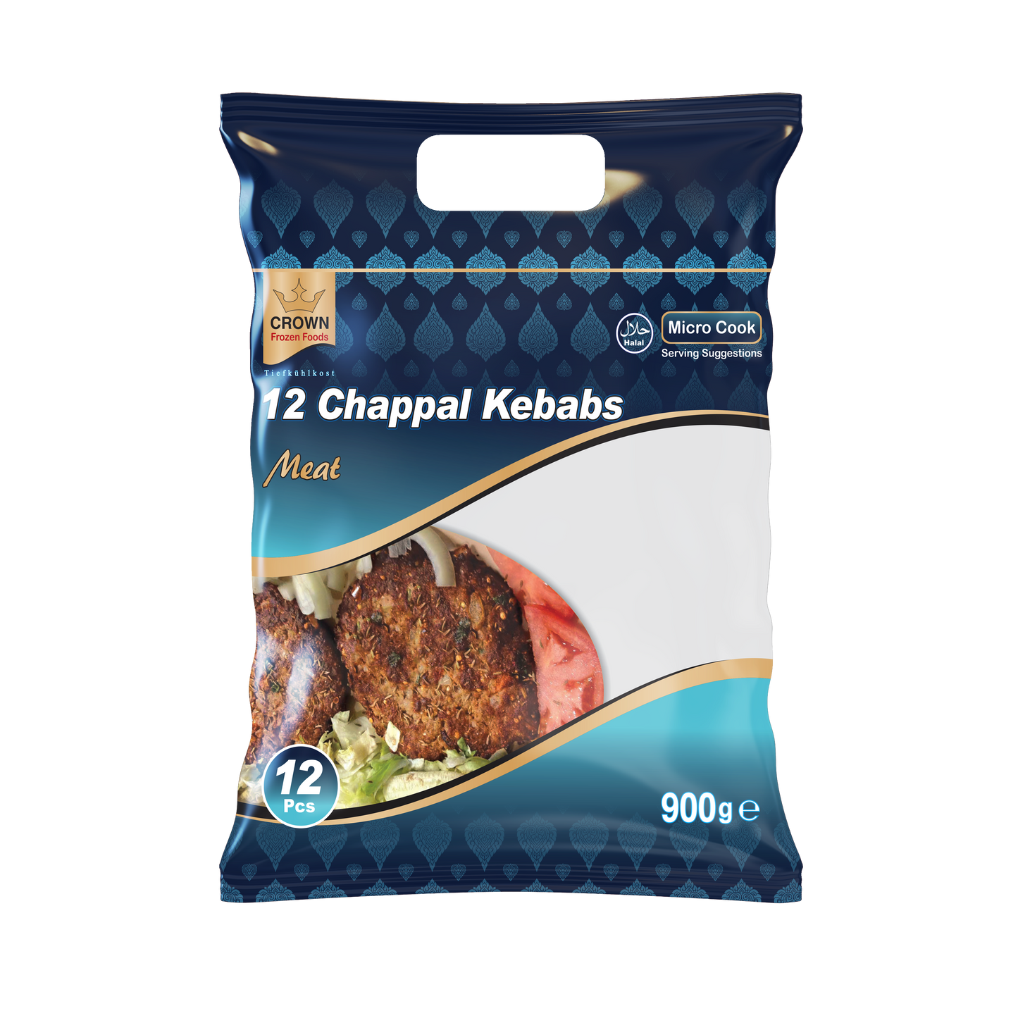 Lamb Chapli Kebab 1x 12 Pcs (Crown)