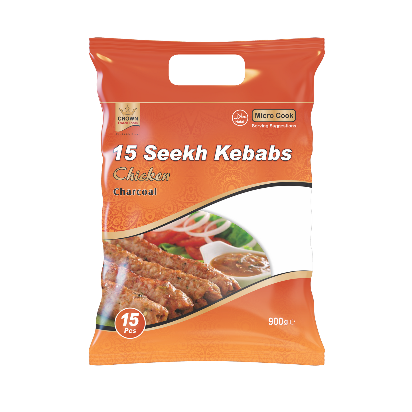 Chicken Seekh Kebab 1x15pcs (Crown)