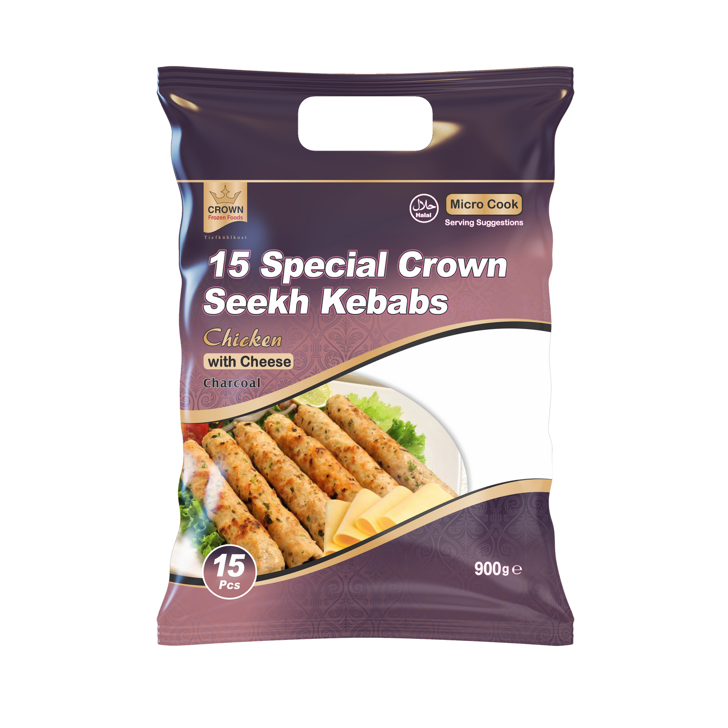 Special Chicken Seekh Kebab with Cheese 1x15pcs (Crown)