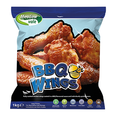 BBQ Chicken Wings (Box: 3pktsx1kg) (Meadowvale)