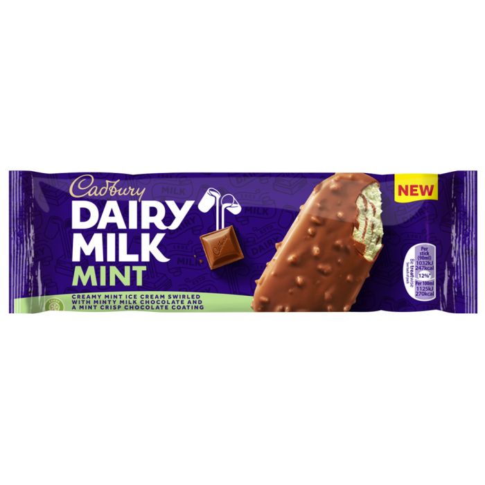 Cadbury Dairy Milk Mint Stick Ice Cream 90ml (20 Pack)