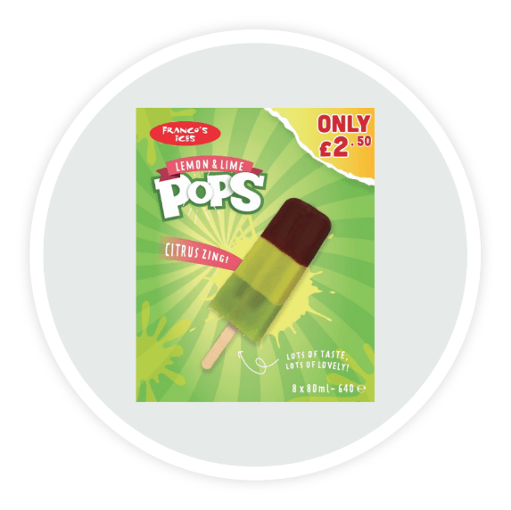 Franco's LEMON & LIME Pops 10x8x80ML Multi Pack
