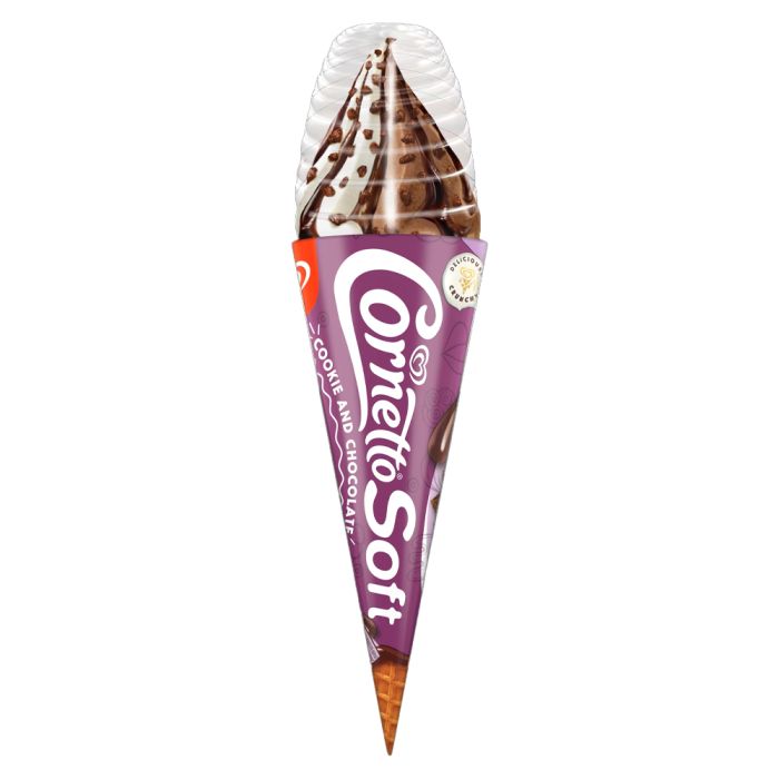 Cornetto Soft Cookie and Cream 140ml (24 Pack)