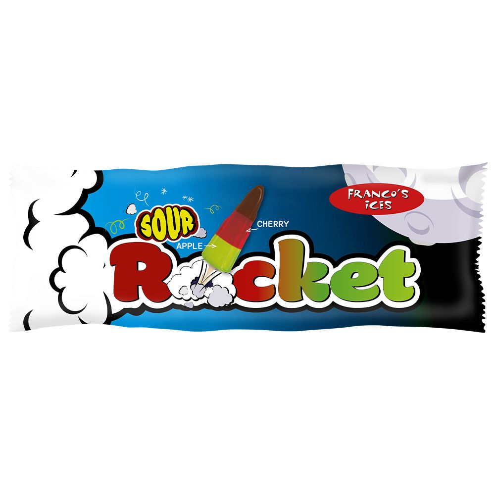 Franco's Sour Rocket Lolly 70ml (36 Pack)