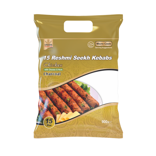 Reshmi Chicken Seekh Kebab 15pcs x 10 Packets (Crown)