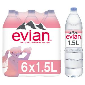 Evian Water 1.5 Litre x 6