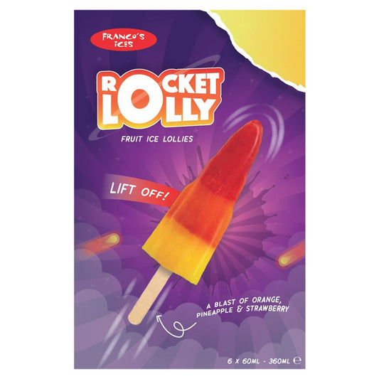 Franco's Rocket Ice Lollies 6 x 60ml (360ml) Multi Pack
