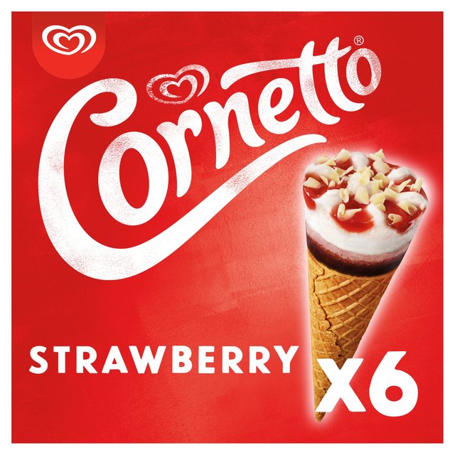 Cornetto Strawberry 6x6(540ml) – AYAAN ICES LTD