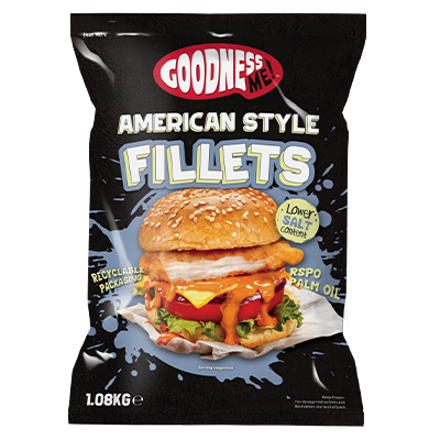 Goodness Me! American Style Chicken Fillets (10pktsx12x90g) Meadow Vale