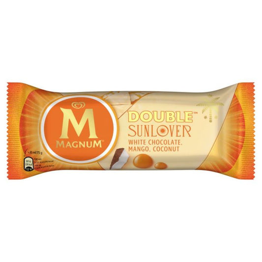 Magnum Double Sunlover White Chocolate Mango & Coconut Ice Cream 85ml (20 Pack)