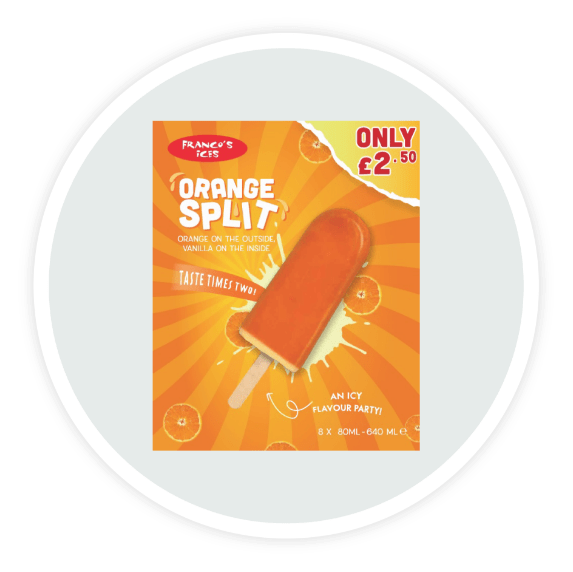 Franco's Orange Splits 10x8x80ML Multi Pack