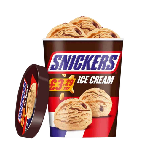 Snickers Ice Cream Tub 500ml (8 Pack)